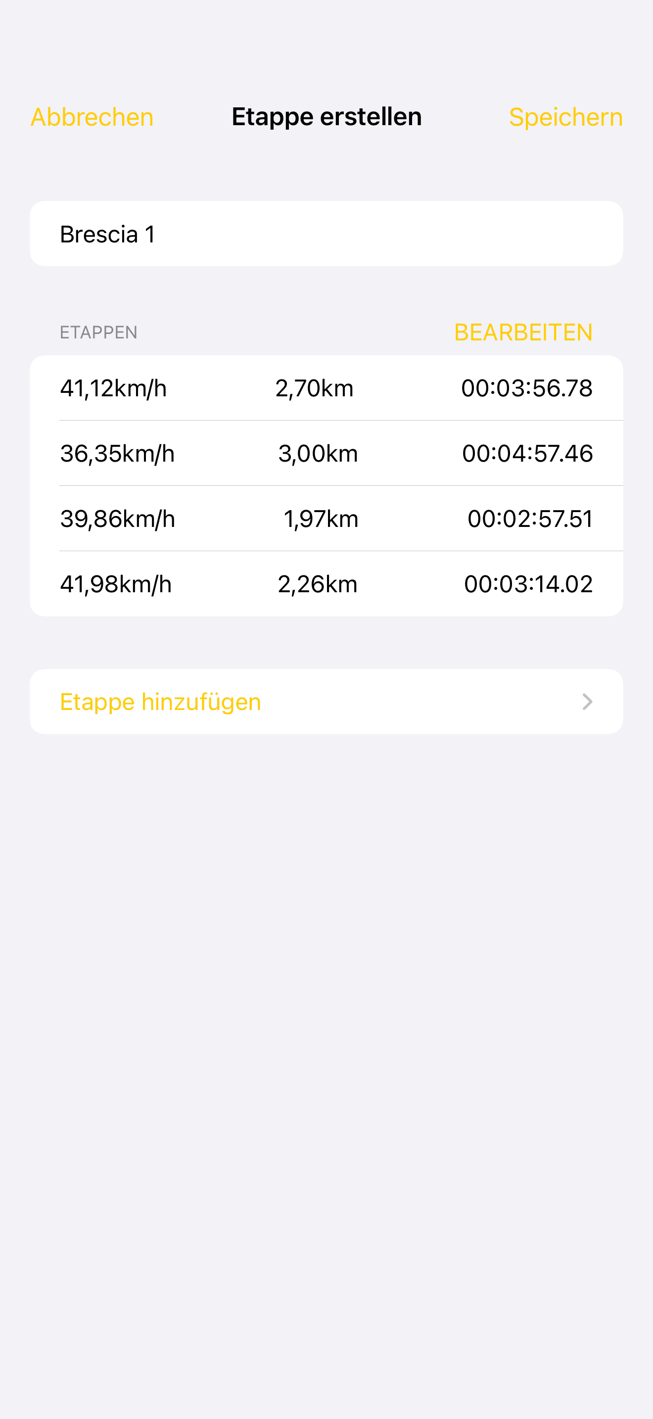 Zeiteingabe Screenshot